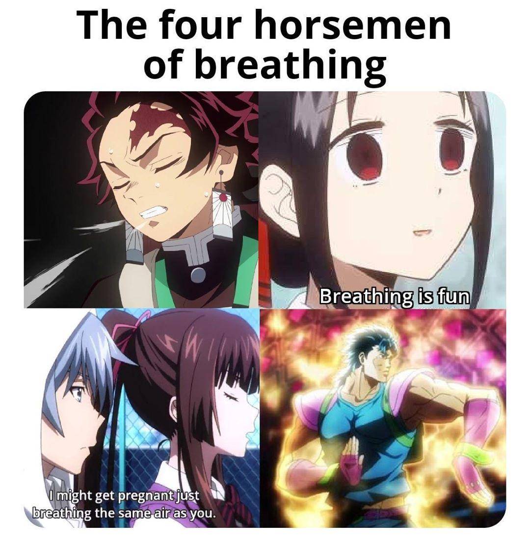 meme anime tentang bernapas