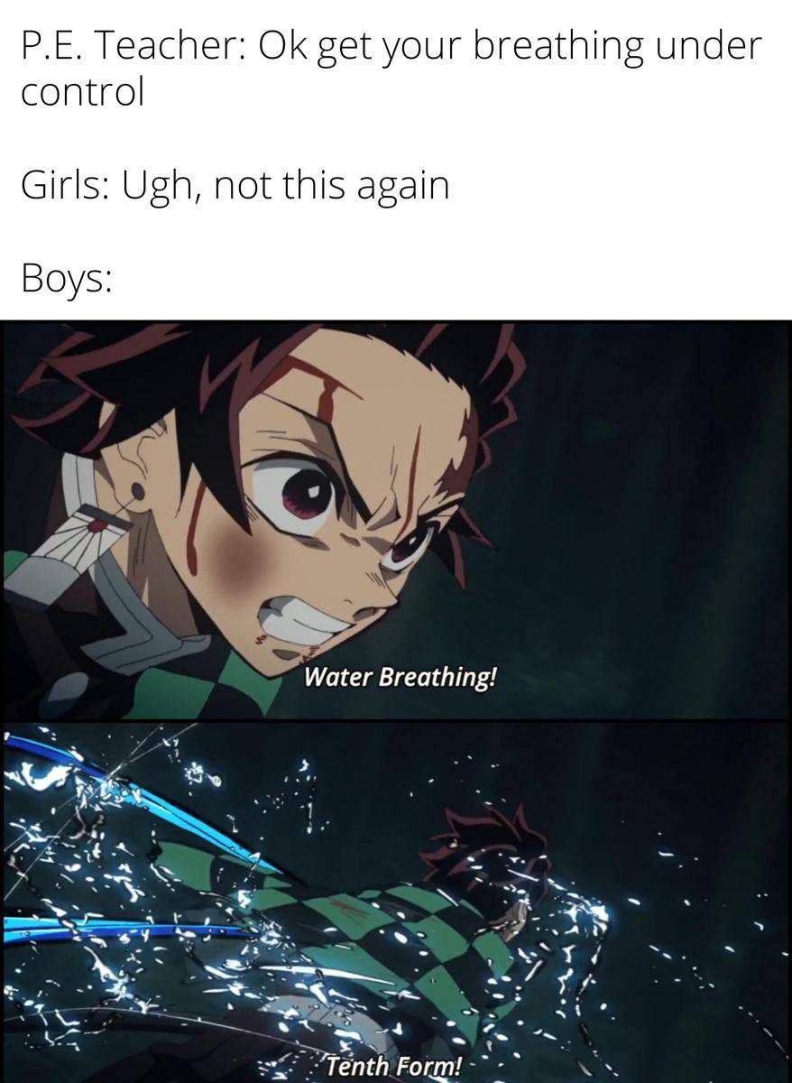 meme anime tentang bernapas