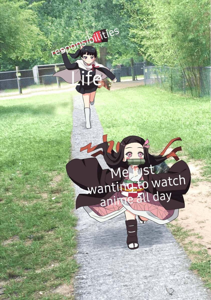 meme anime tentang berlari (reddit.com/r/Animemes)