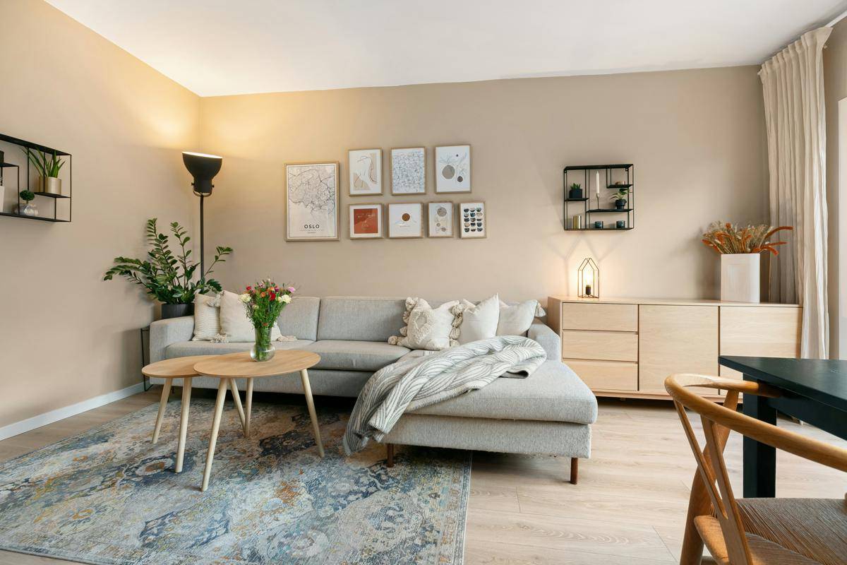 ilustrasi interior japandi modern