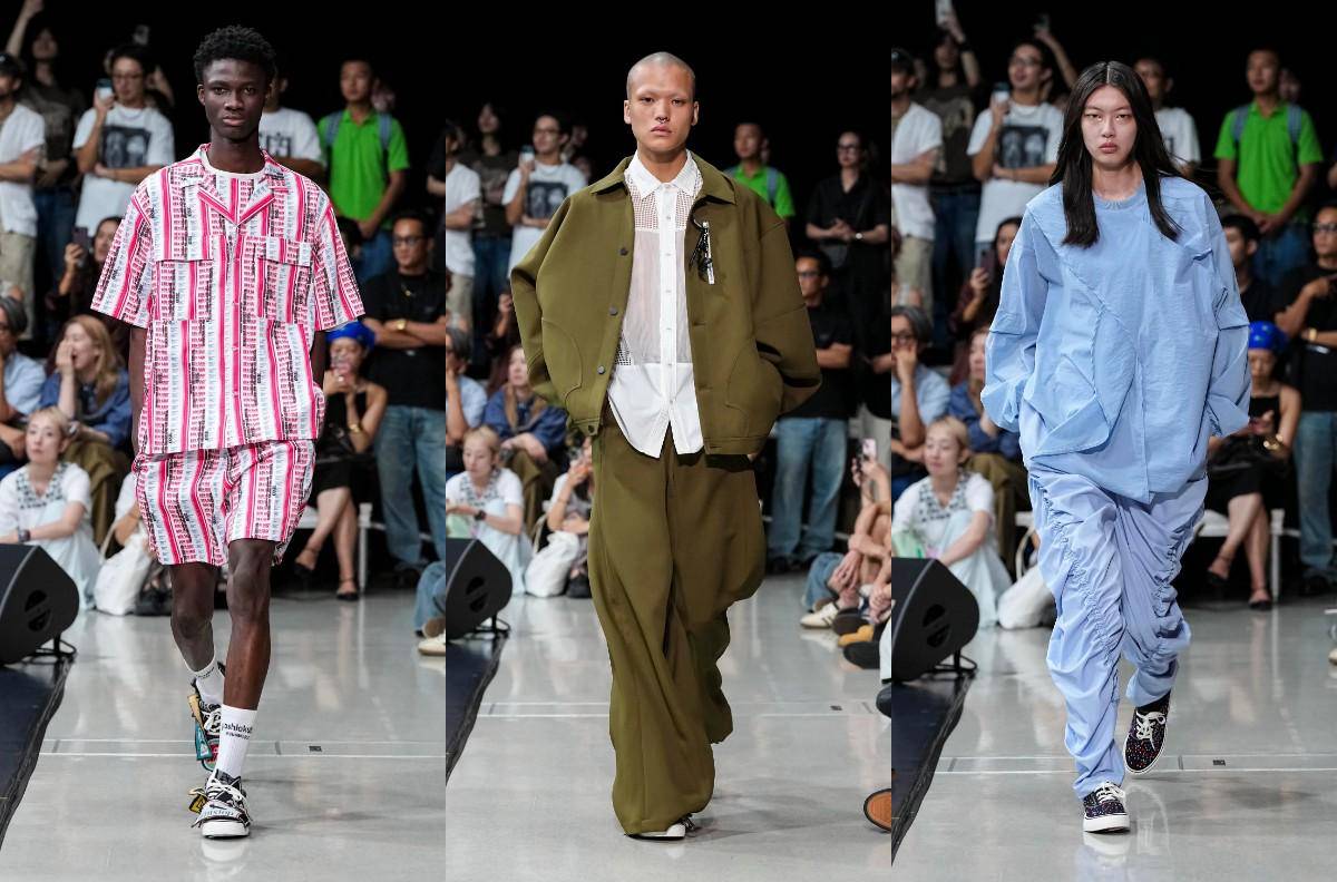 Koleksi Yoshiokubo S/S '26 di Rakuten Fashion Week Tokyo (dok. Yoshiokubo)