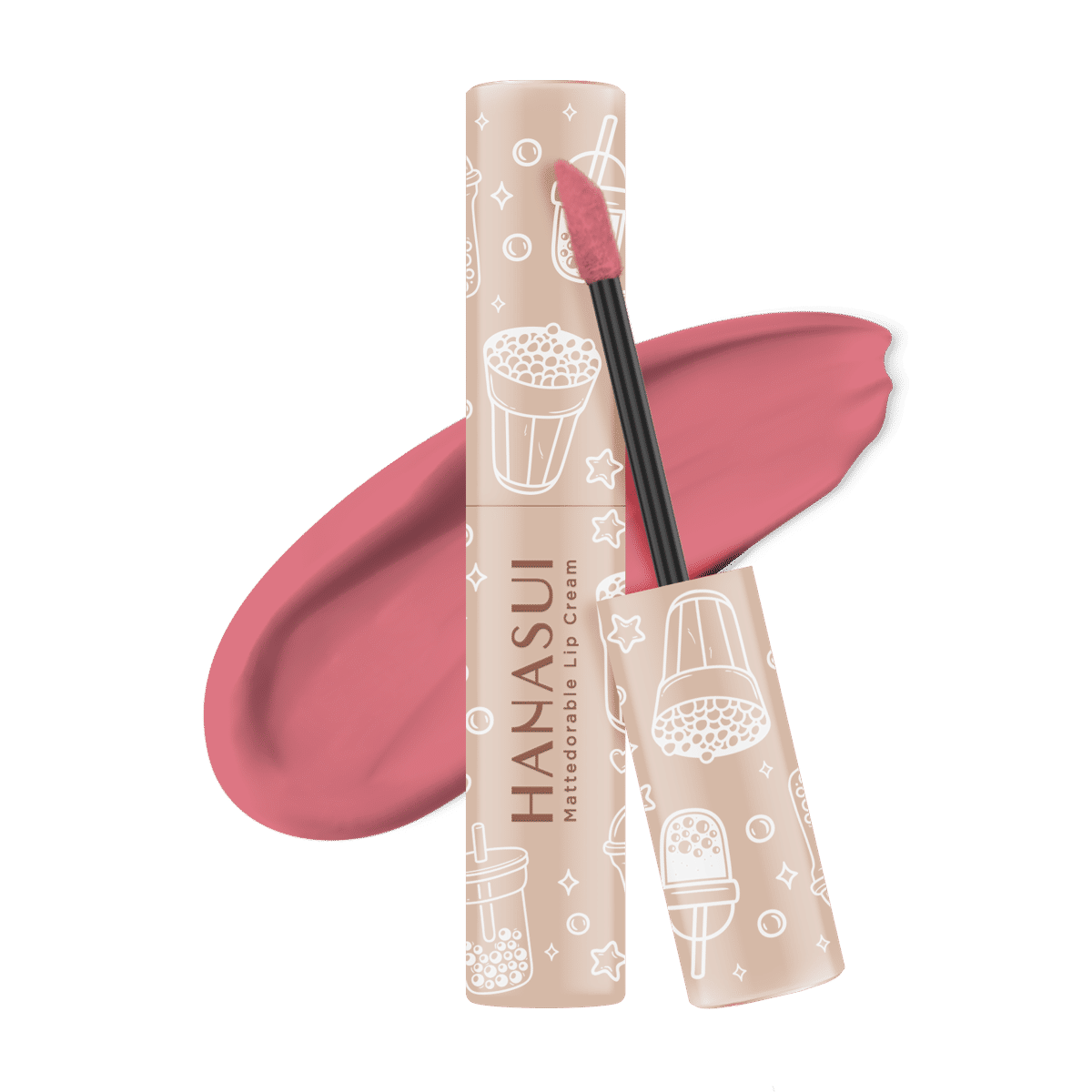 Hanasui Mattedorable Lip Cream Boba (hanasui.id)