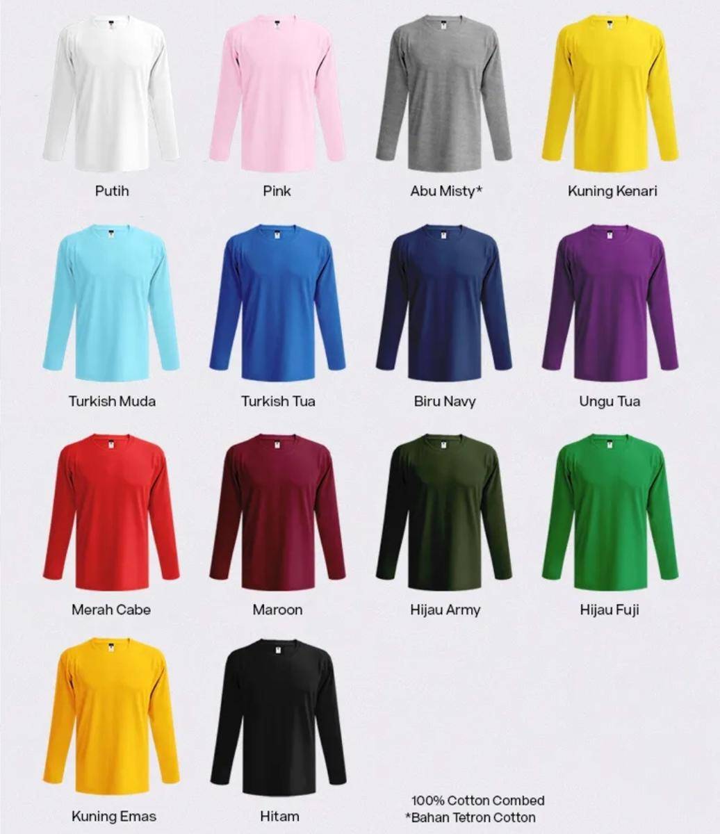 KPM Apparel Premium Long Sleeves Big Size (www.blibli.com/Kaos Polos Mania Flagship Store)