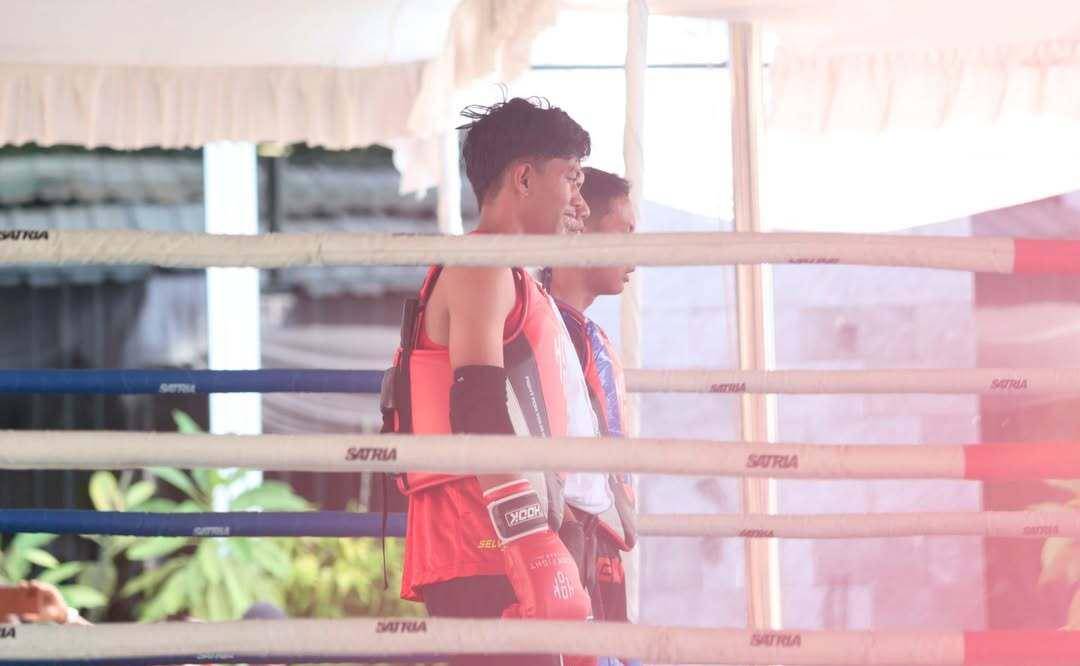 Salah satu atlet muaythai yang bertanding pada Porda DIY 2025.