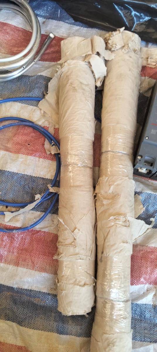 Bahan-bahan yang ditemukan di dalam gudang.