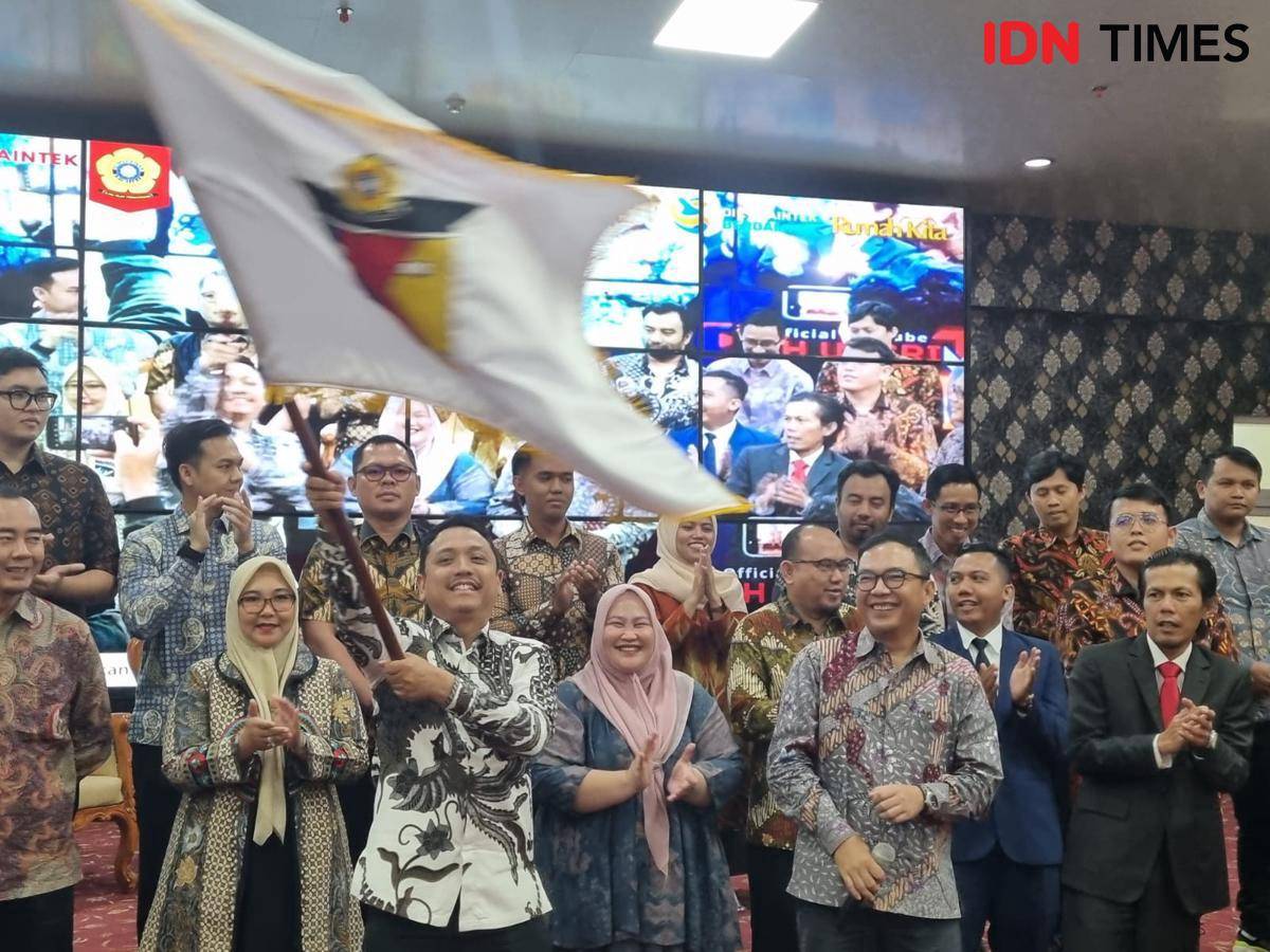 Pelantikan Pengurus DPD Sumsel IKA FH Unsri yang dihadiri ketua FH Unsri Patra M Zen (IDN Times/Rangga Erfizal)