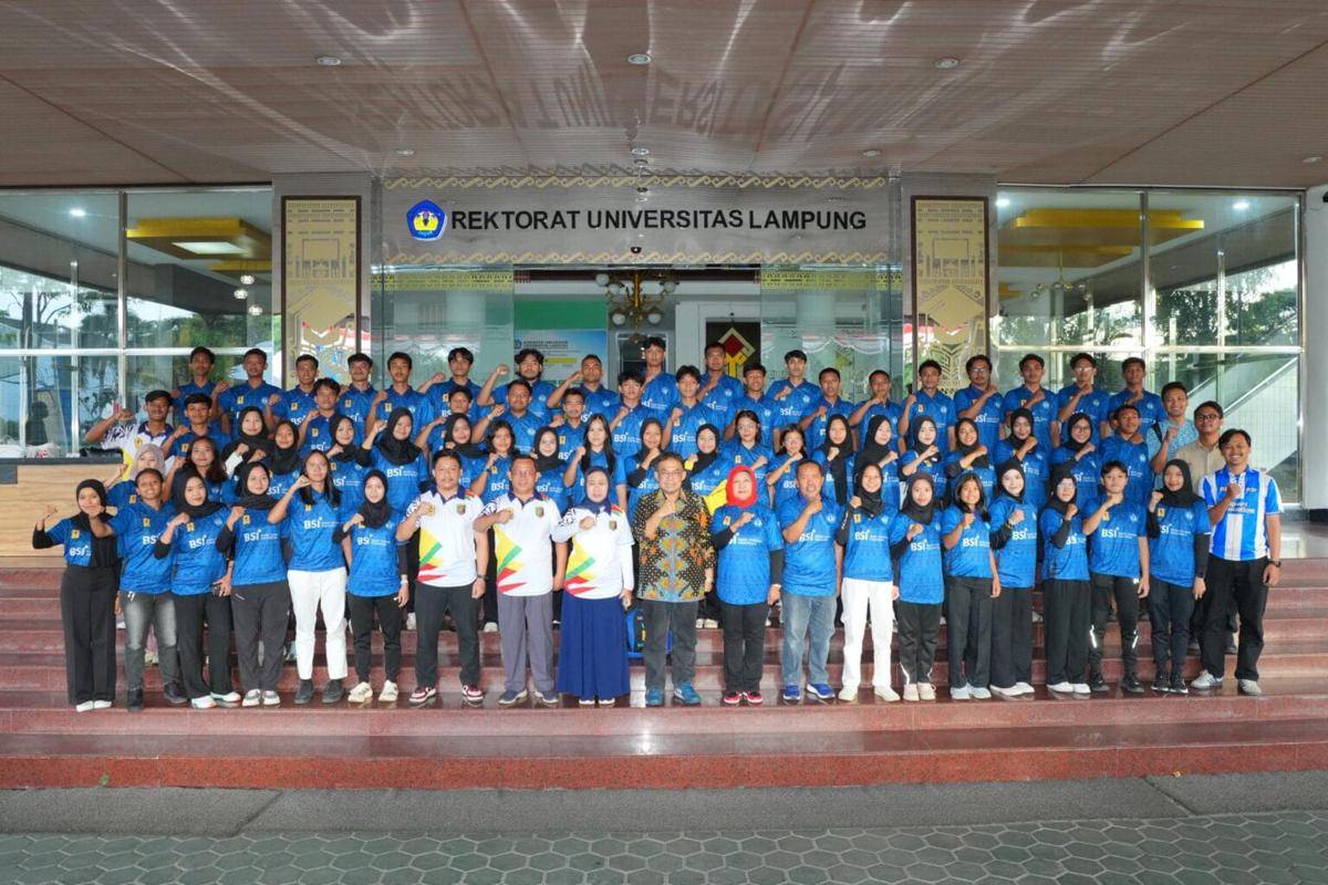 Universitas Lampung (Unila) Gelar Acara Pelepasan Kontingen Mahasiswa Provinsi Lampung di Aula Fakultas Pertanian (Dok.Unila)