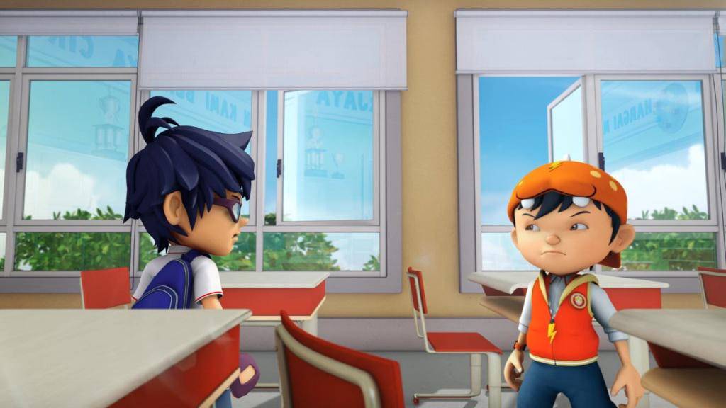 Fang sering terlihat berselisih dengan BoBoiBoy di awal-awal kemunculannya