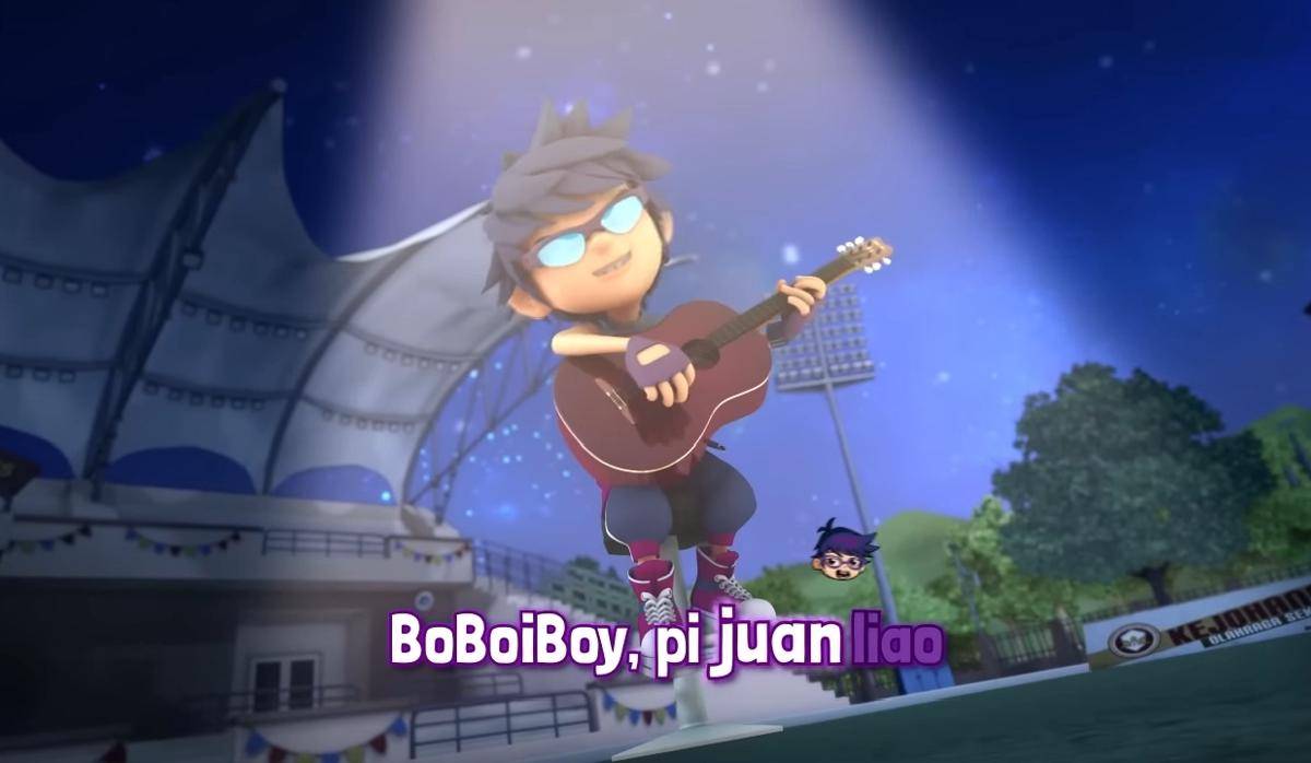 Fang menyanyikan lagu pengantar tidur untuk BoBoiBoy