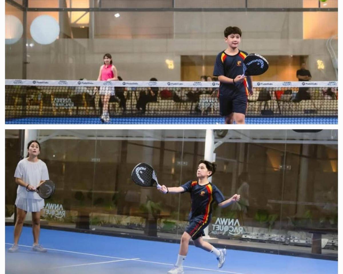 potret anak-anak artis bermain padel