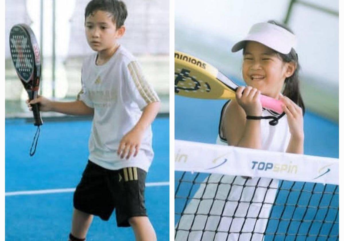 potret anak-anak artis bermain padel