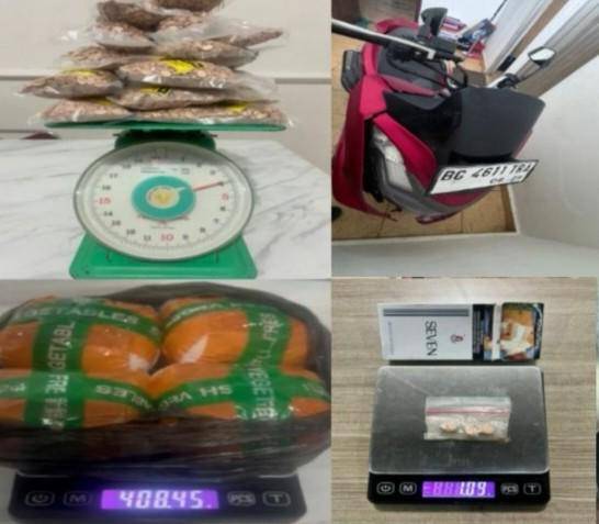 Barang bukti narkoba yang disita dari bandar di Ogan Ilir. (Dok. Satres Narkoba Polres Ogan Ilir)