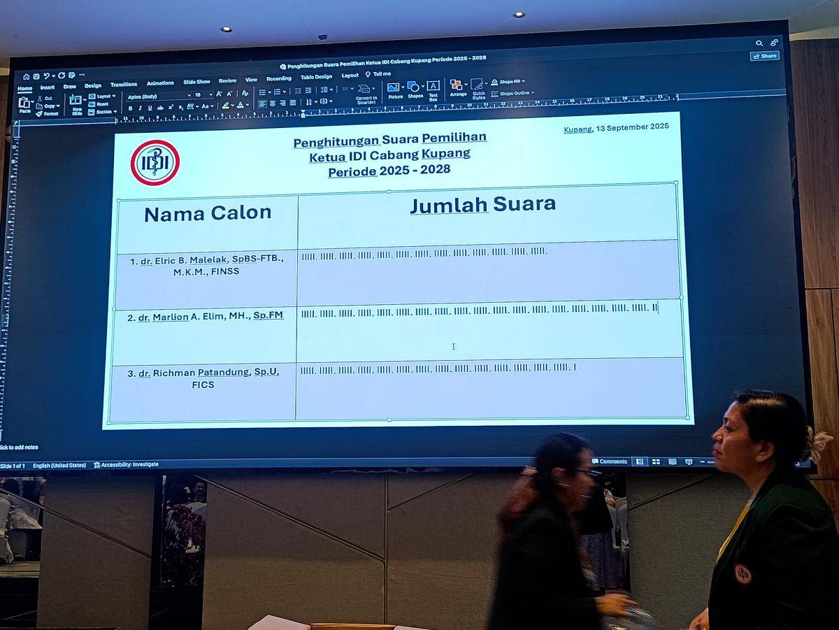 Hasil suara pemilihan IDI Cabang Kupang. (IDN Times/Putra Bali Mula)
