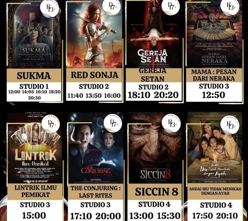 Pamflet daftar film di Bes Cinema (instagram.com/@bescinema_pgk)