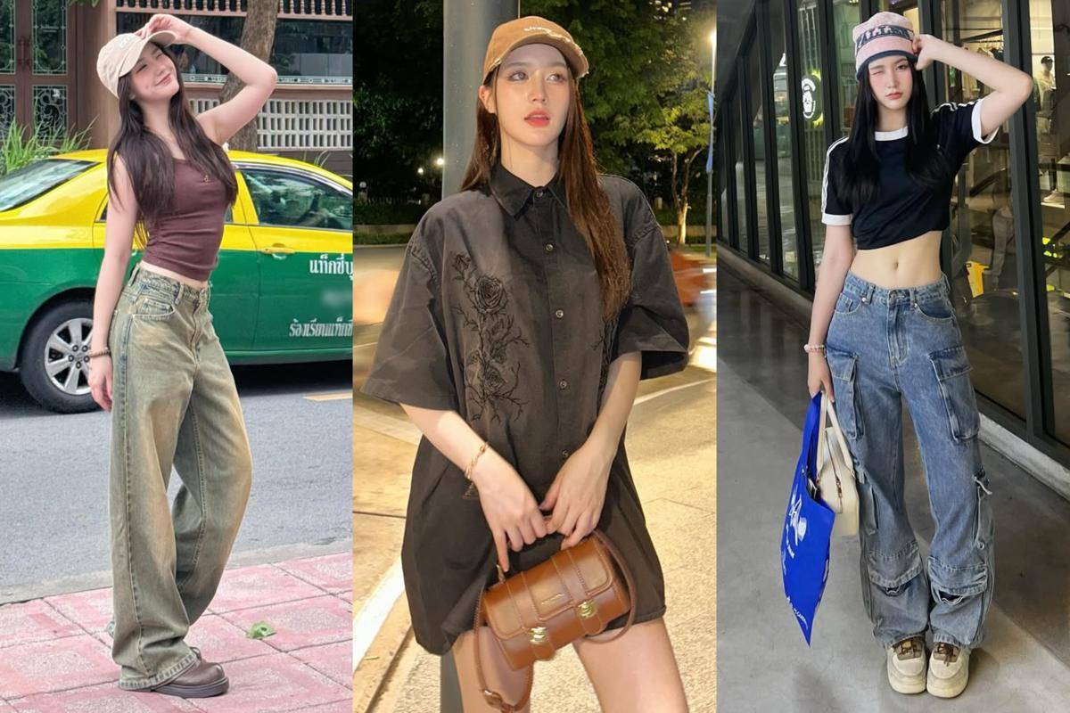 potret ide OOTD kasual bergaya chill ala Ploy Natcha 