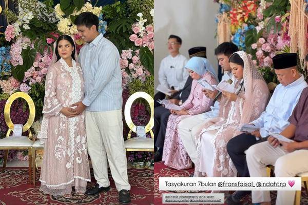 Pengajian 7 Bulan Kehamilan Istri Frans Faisal (Instagram.com/indahtrp)