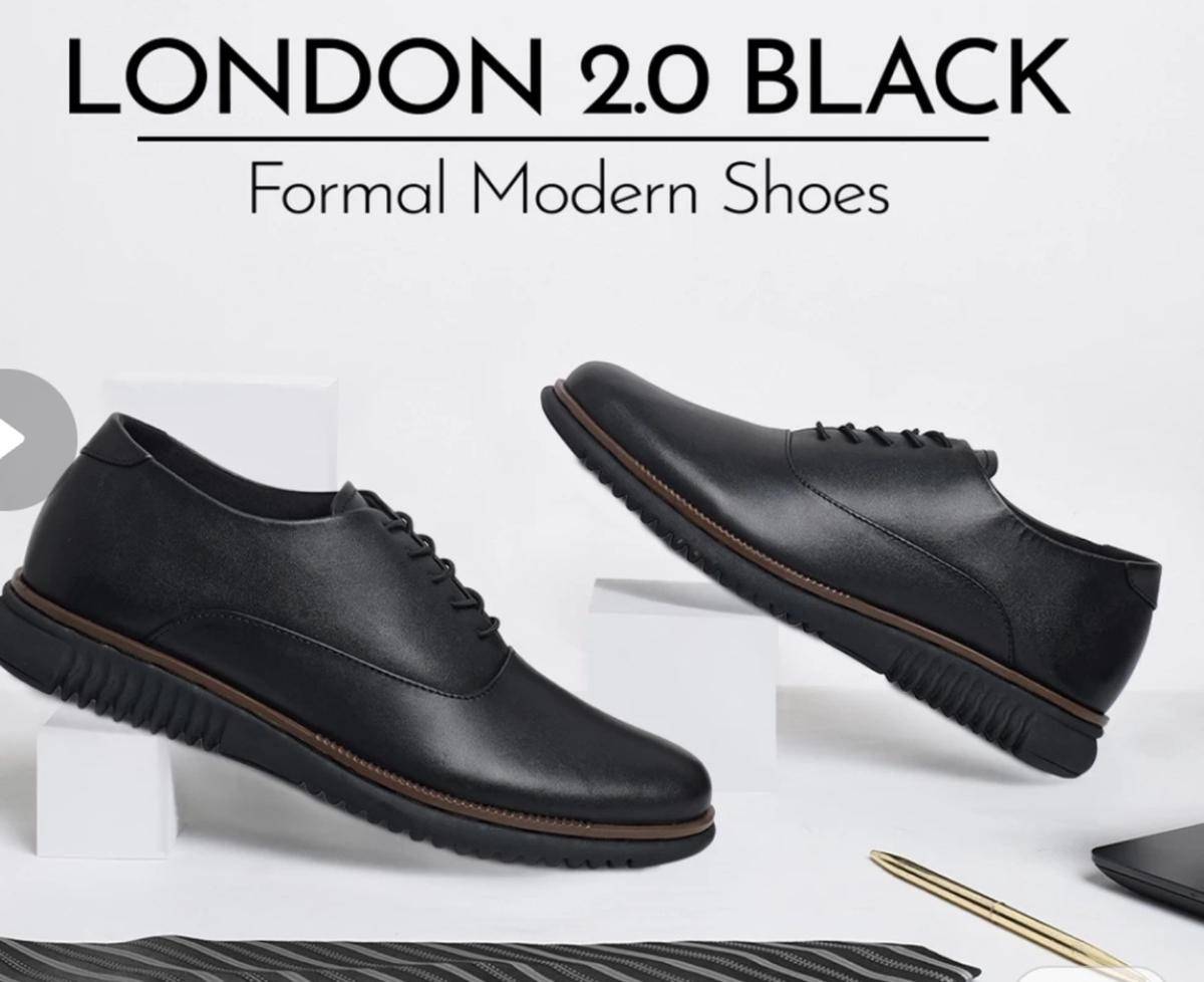 Kenzios Sepatu Formal Cowok London 2.0 Black Series (shopee.co.id/Kenzios Official Shop)