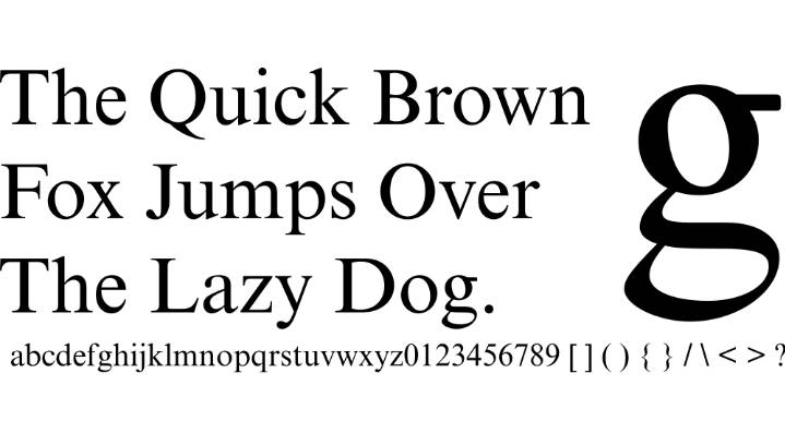 Times New Roman sample 
