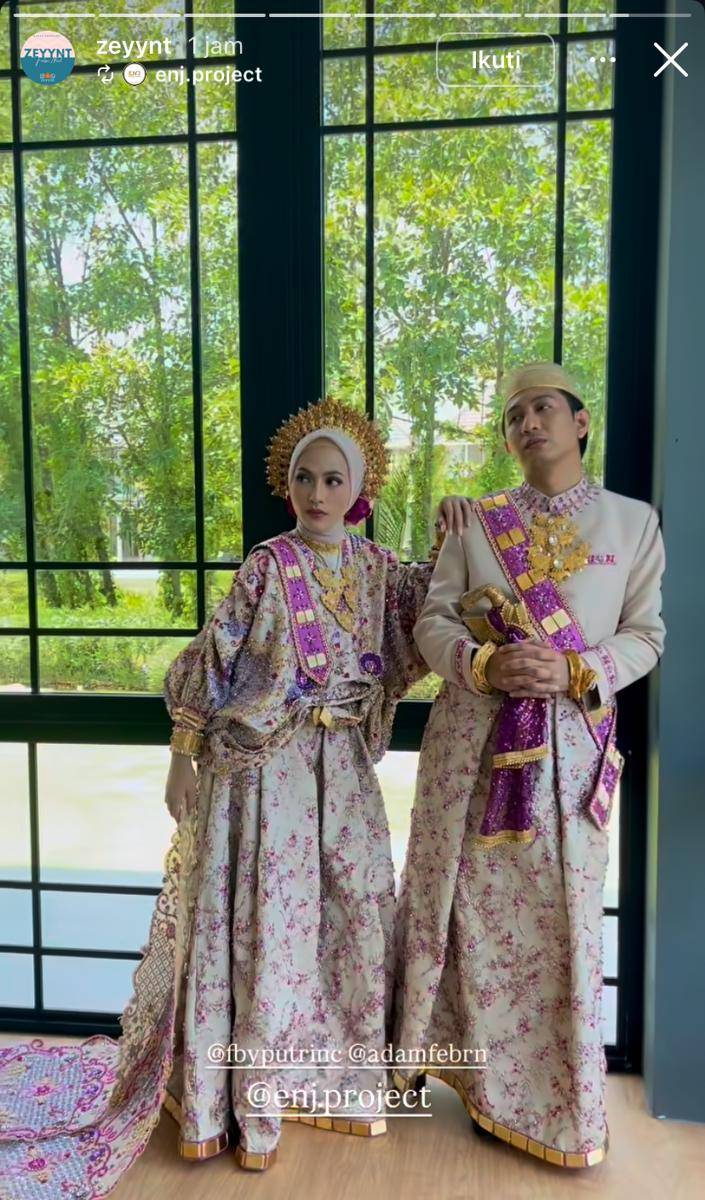 potret akad nikah Feby Putri dan Adam Febrian