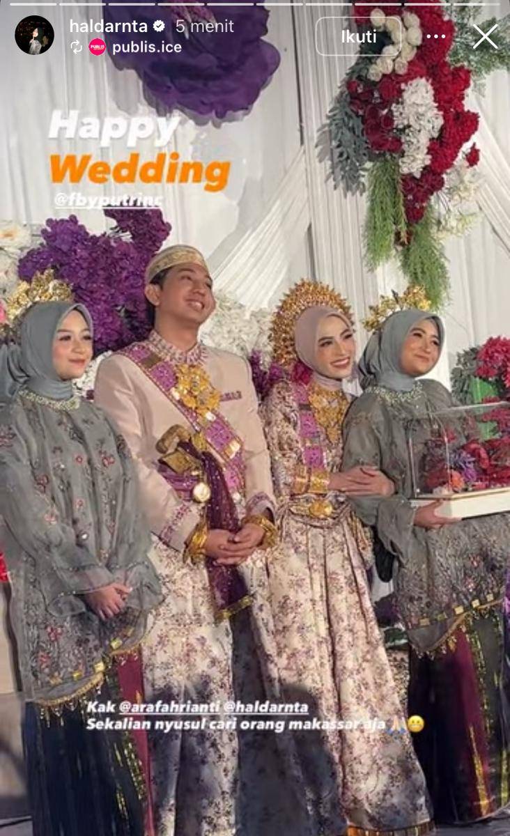 potret Arafah Rianti dan Halda Rianta jadi bridesmaid di pernikahan Feby Putri dan Adam Febrian