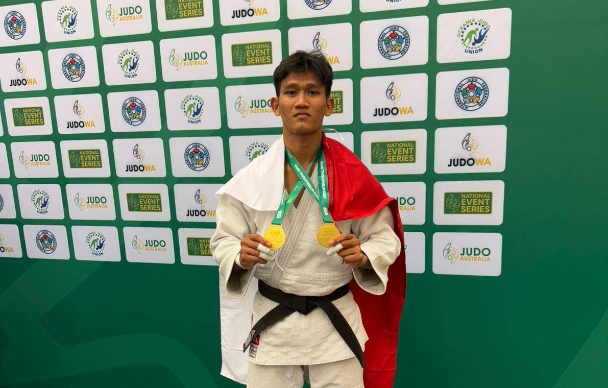 Atlet judo Sumut meraih medali emas di Perth International Open 2025 (dok.Winner)