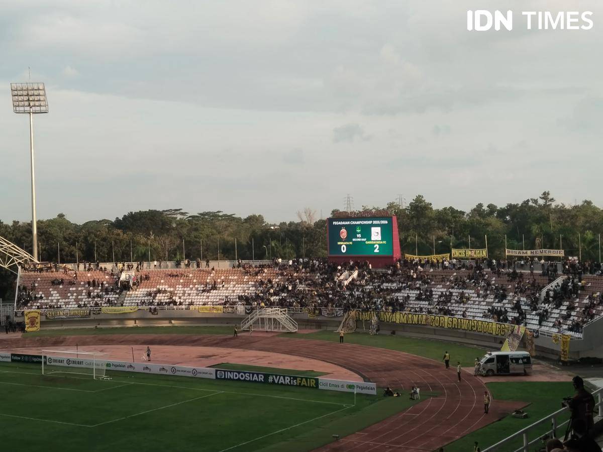 Laga perdana Sriwijaya FC di Stadion Gelora Sriwijaya Jakabaring musim 2025/2026 (IDN Times/Feny Maulia Agustin)