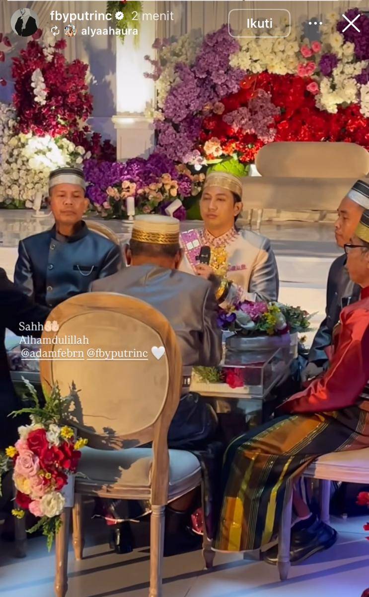 potret akad nikah Feby Putri dan Adam Febrian