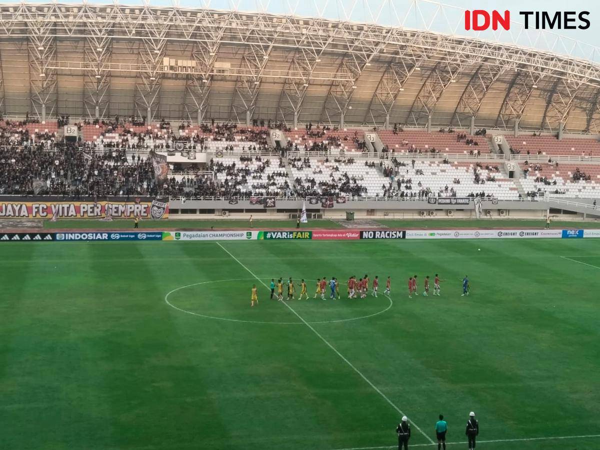 Sriwijaya FC vs Garudayaksa FC saat laga perdana Liga 2 Indonesia musim 2025/2026 di Gelora Sriwijaya Jakabaring Palembang, Minggu (14/9/2025).
