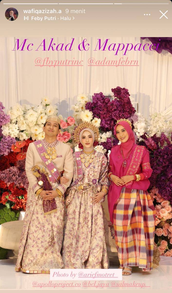 potret akad nikah Feby Putri dan Adam Febrian
