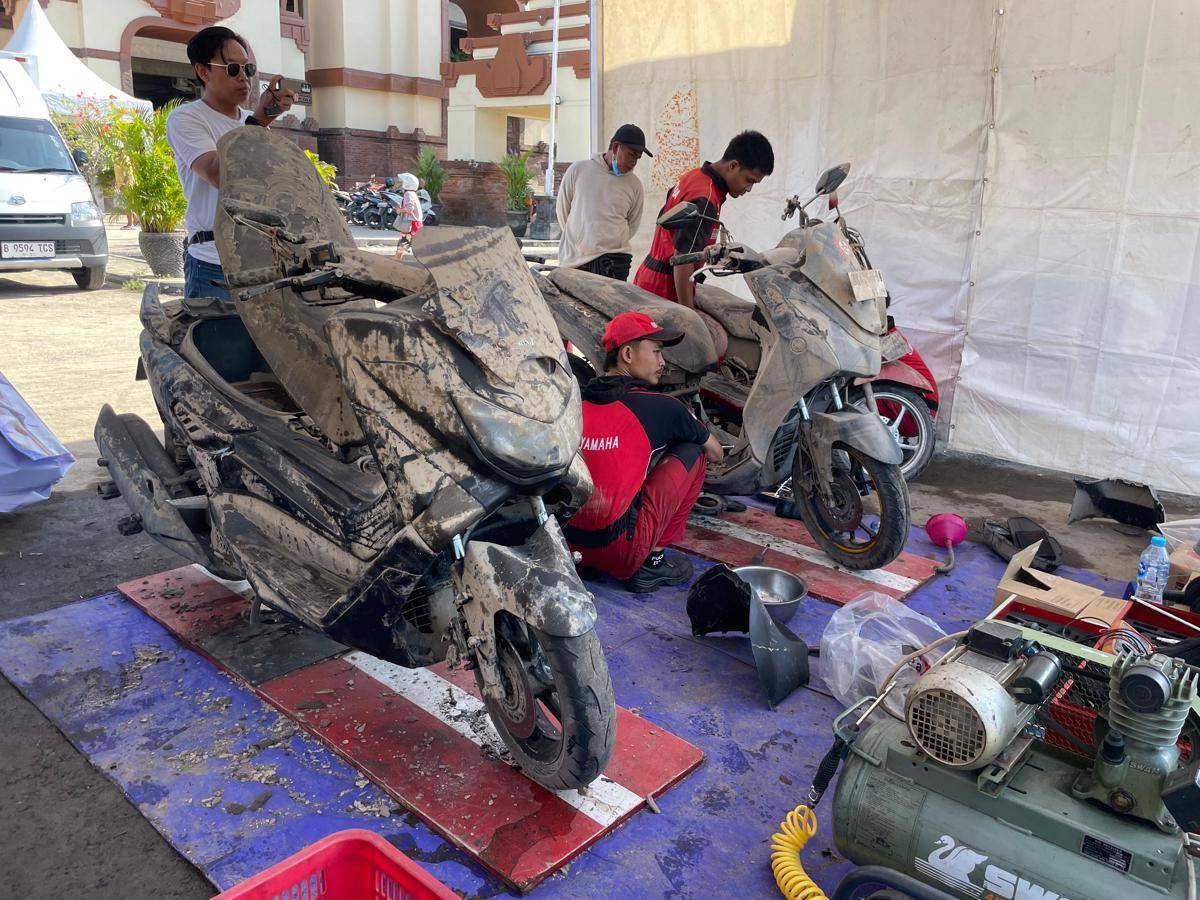 Yamaha gelar posko banjir di Bali (Yamaha)