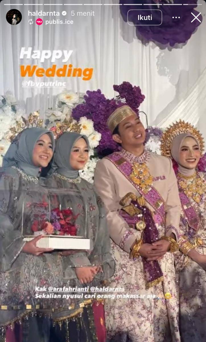 potret Arafah Rianti dan Halda Rianta jadi bridesmaid di pernikahan Feby Putri dan Adam Febrian