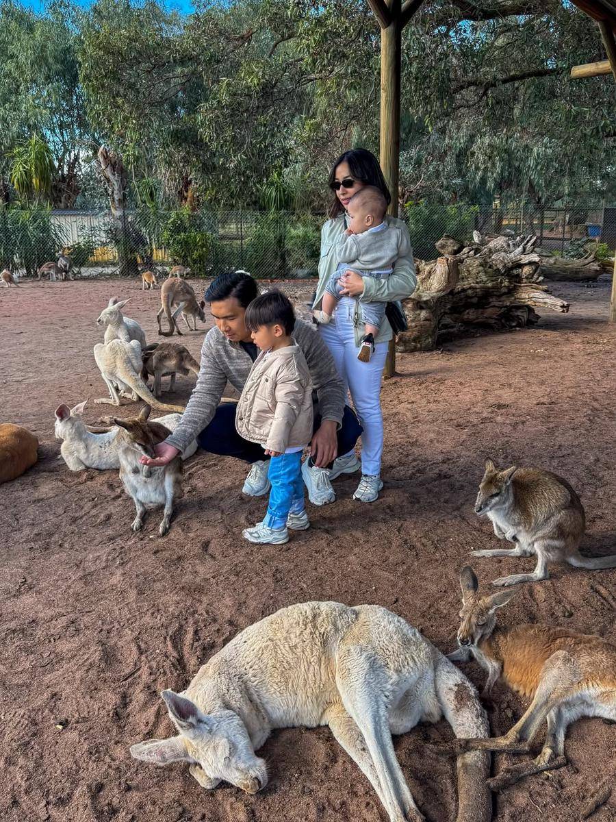 Isa berinteraksi dengan fauna khas Australia
