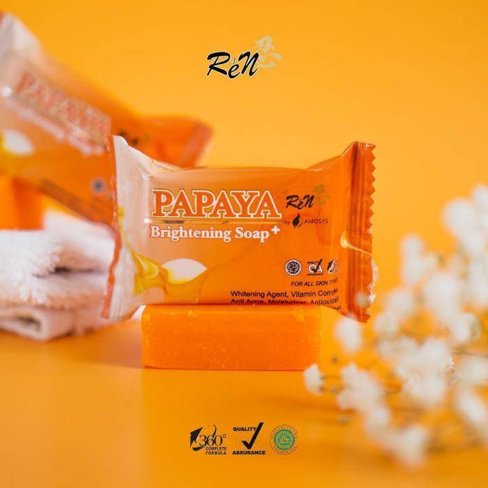 REN Papaya Brightening Soap (arfaizkosmetik.com) 
