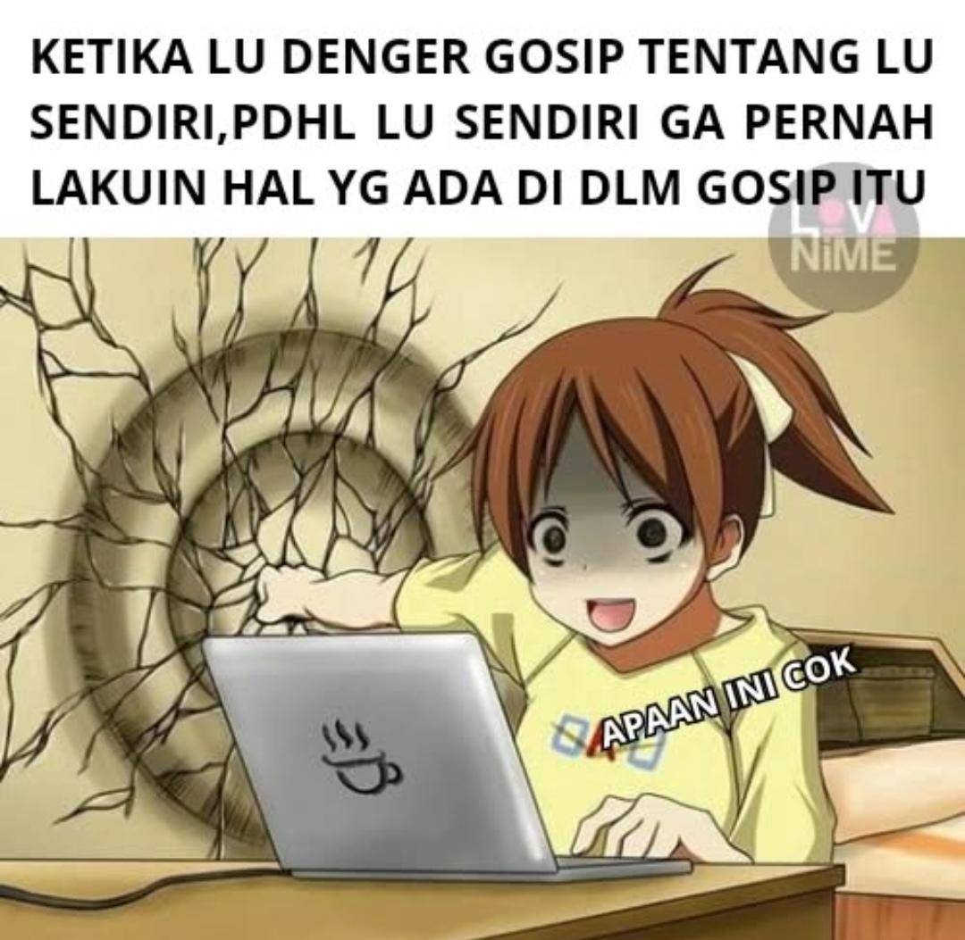 meme si tukang gosip 