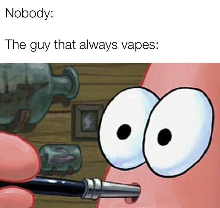meme SpongeBob tentang vape