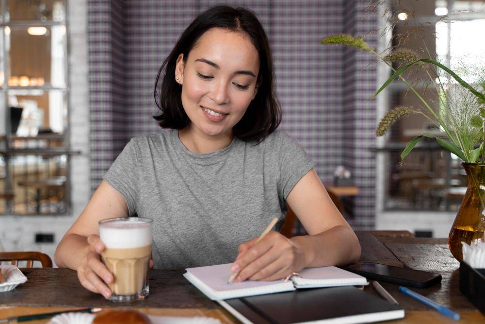 ilustrasi perempuan menulis (freepik.com/freepik)