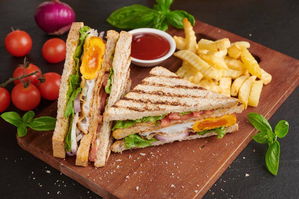 ilustrasi sandwich panini 