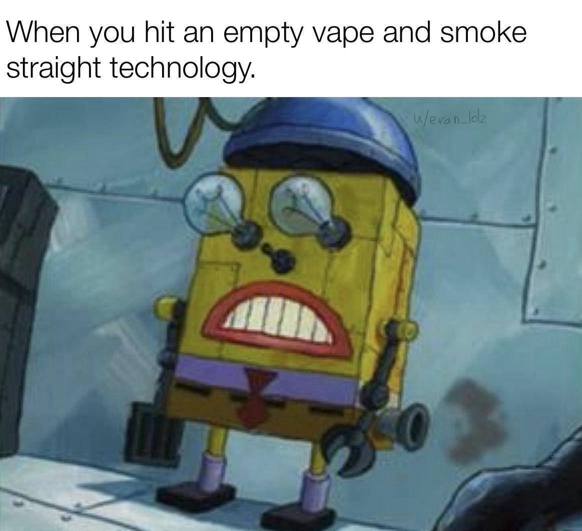meme SpongeBob tentang vape
