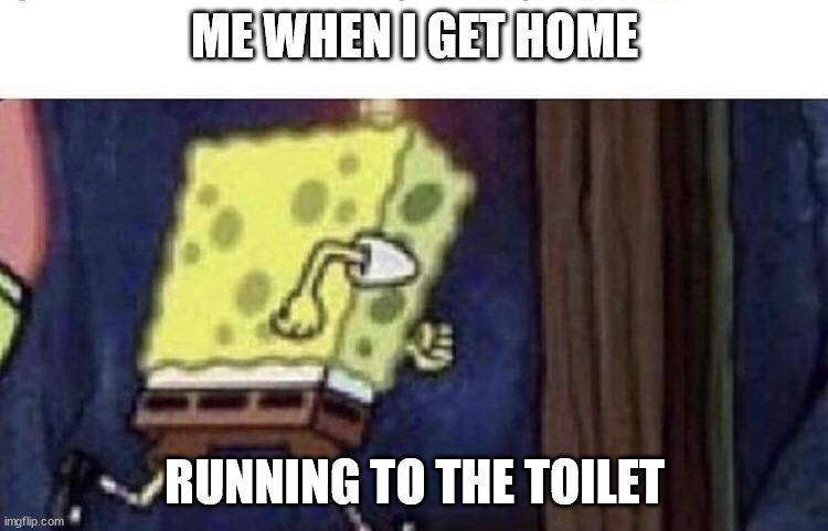 meme SpongeBob tentang buang air kecil