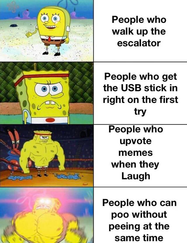 meme SpongeBob tentang buang air kecil