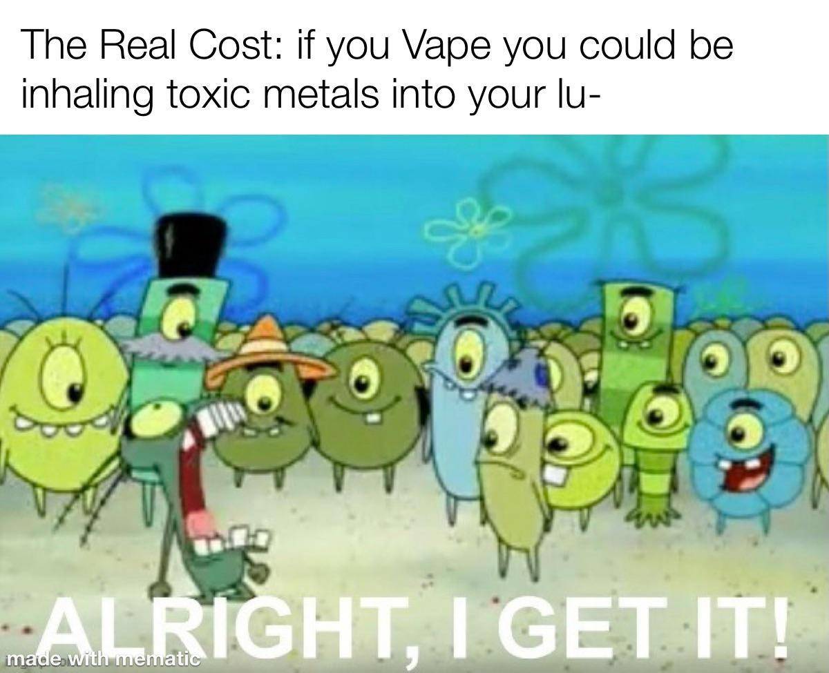 meme SpongeBob tentang vape
