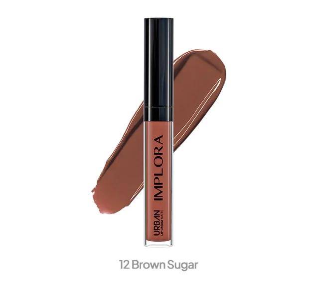 Implora - Urban Lip Cream Matte Shade 12. Brown Sugar (implora.co.id)