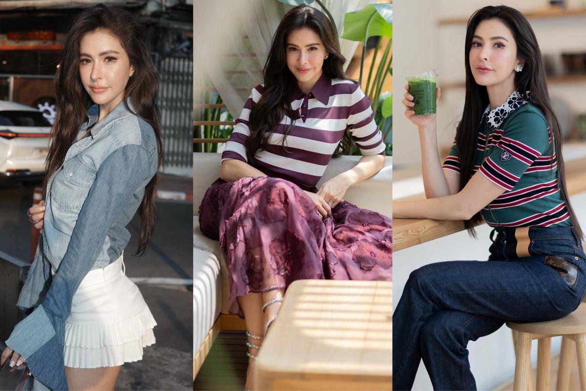 potret ide OOTD kasual feminin ala Sririta Jensen 