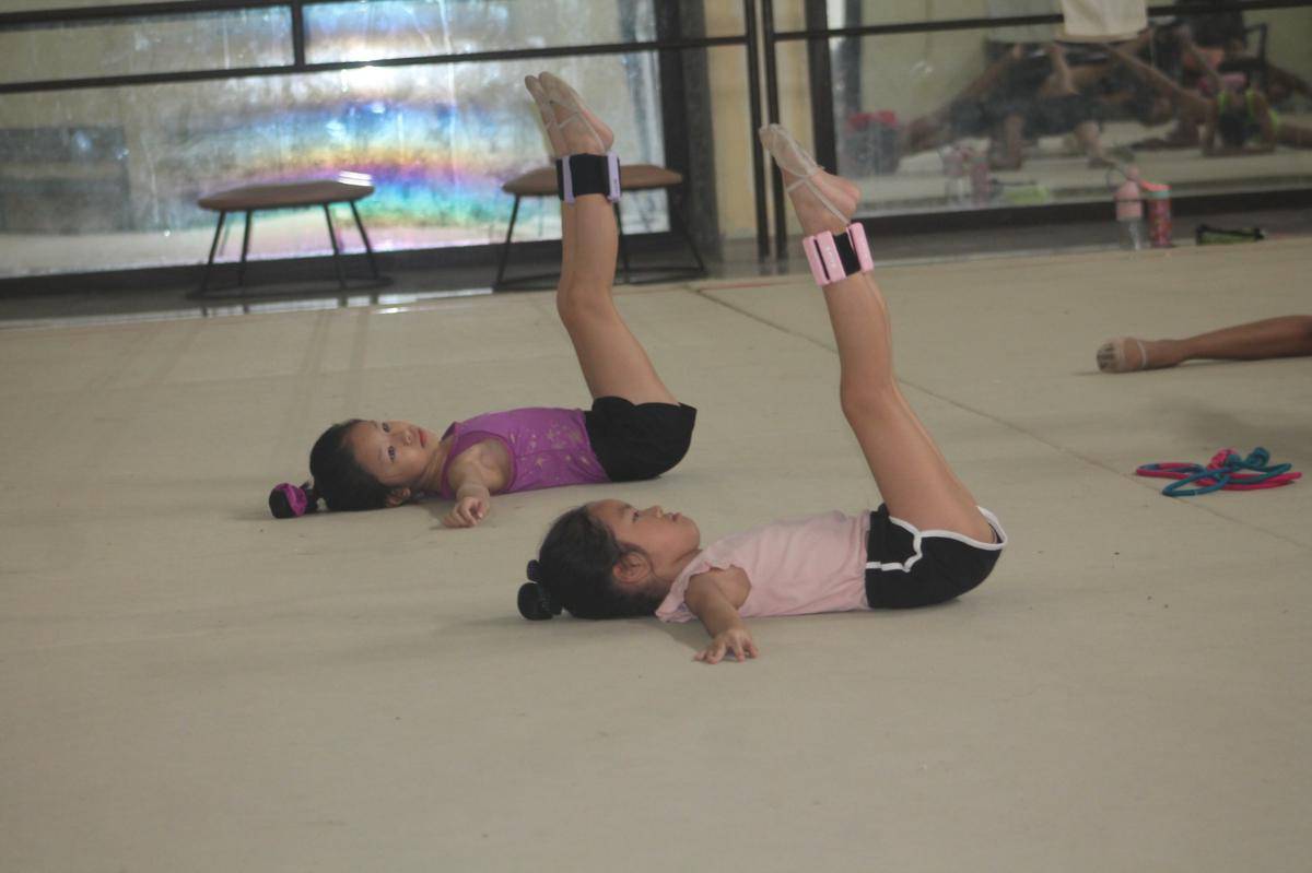 Senam Gymnastik Lampung saat berlatih. (IDN Times/istimewa)