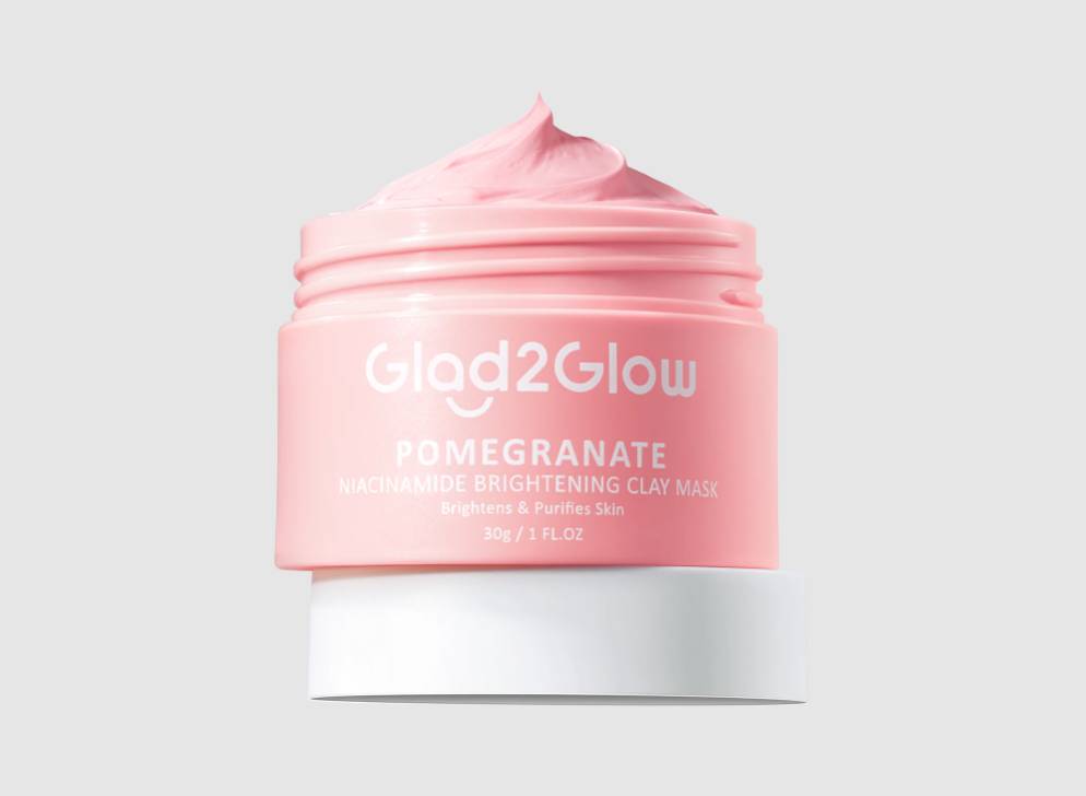 Pomegranate Niacinamide Brightening Clay Mask (glad2glow.com)