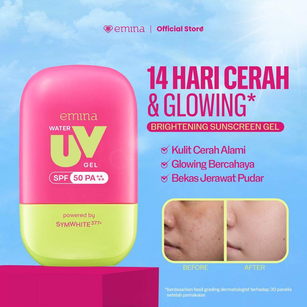Emina Water UV Gel SPF 50 PA++++ Symwhite 377+ (shopee.co.id/Emina Official Shop)