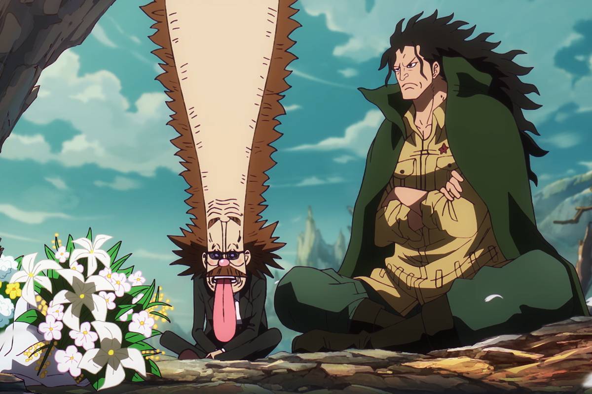 Dragon berbicara dengan Dr. Vegapunk di Ohara.