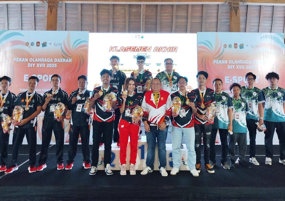 Kota Yogyakarta raih emas pada cabor esport PUBG Mobile PORDA DIY 2025. (dok. Humas KONI DIY)