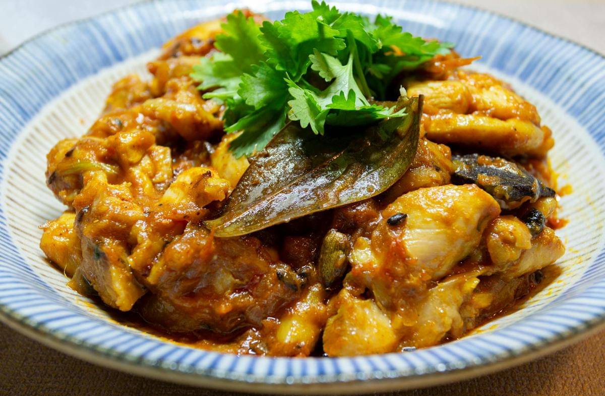 ilustrasi ayam bumbu kunyit