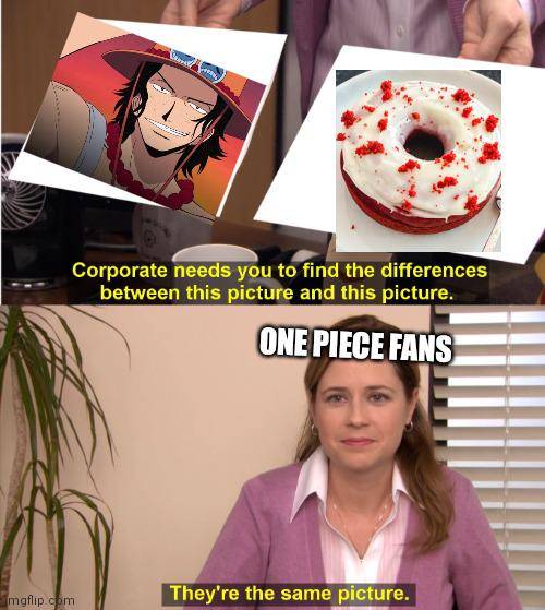 meme One Piece tentang donat